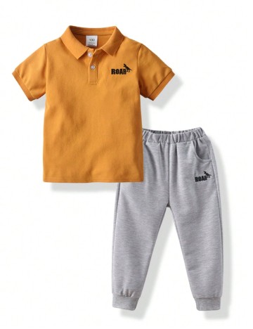 Compleu Shein Kids, galben/gri