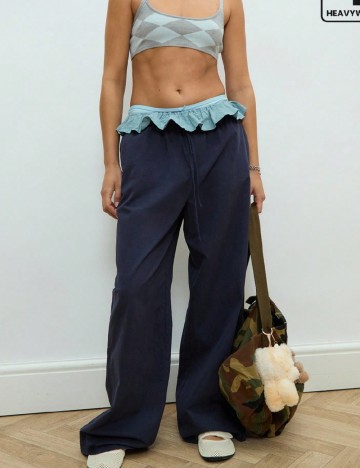 Pantaloni SHEIN, bleumarin