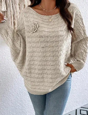 Pulover SHEIN CURVE, bej