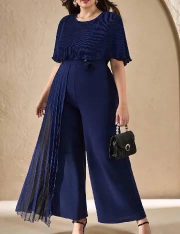 Salopeta SHEIN CURVE, bleumarin Albastru