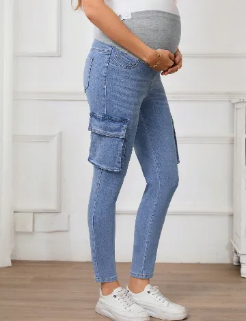 Blugi SHEIN Maternity, albastru