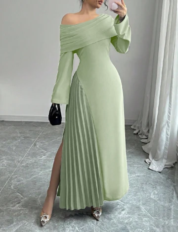 Rochie lunga SHEIN, verde Verde