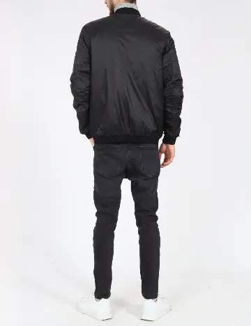 Geaca Pull&Bear, negru Negru