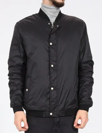 Geaca Pull&Bear, negru Negru