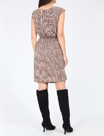 Rochie scurta Zara, maro/alb