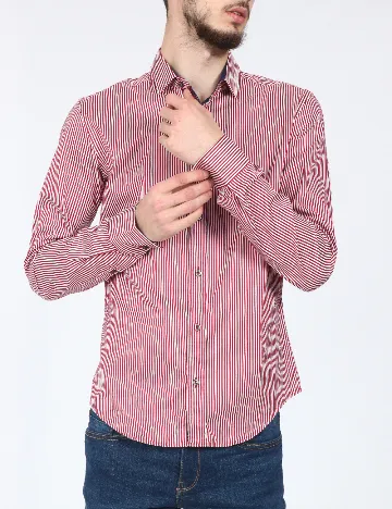 Camasa Zara, rosu/alb