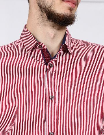 Camasa Zara, rosu/alb