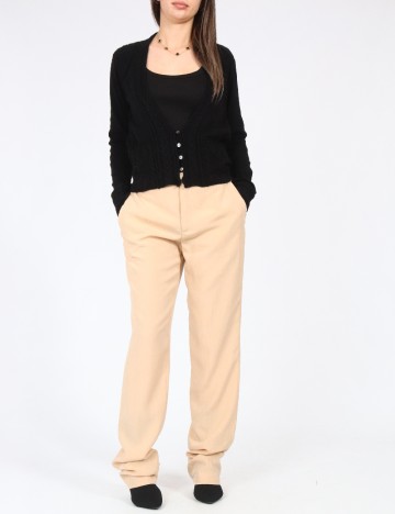 Pantaloni Zara, crem