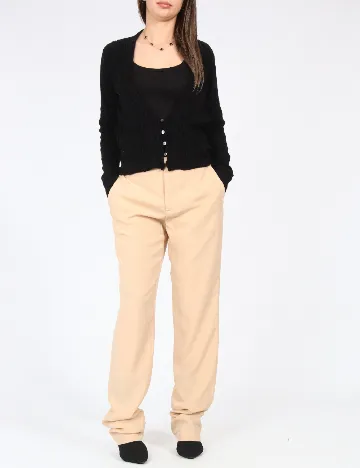 Pantaloni Zara, crem