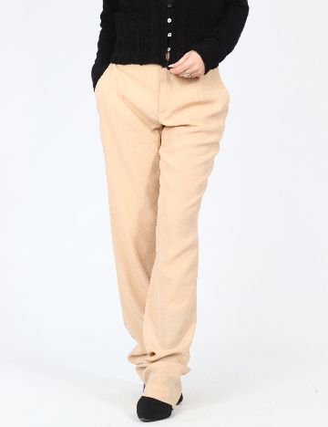 Pantaloni Zara, crem