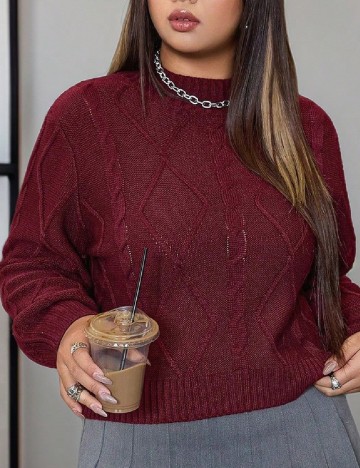 Pulover SHEIN CURVE, visiniu