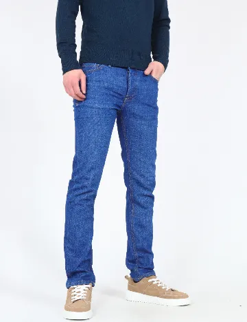 Blugi Bershka, albastru Albastru