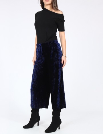 Pantaloni trei sferturi Bershka, bleumarin