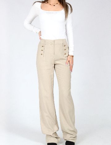Pantaloni Zara, crem