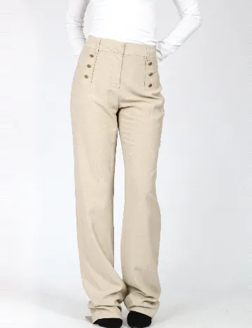 Pantaloni Zara, crem
