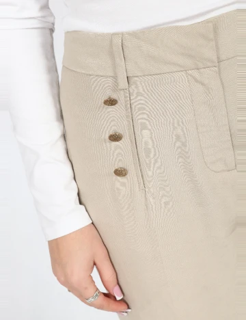 Pantaloni Zara, crem