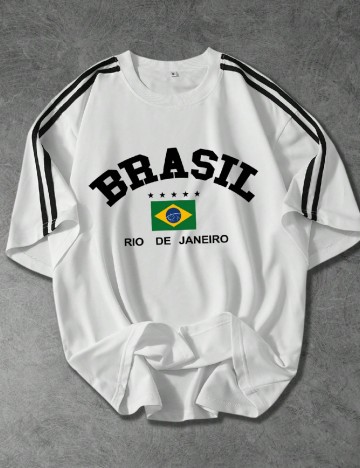 Tricou Oversize SHEIN, alb