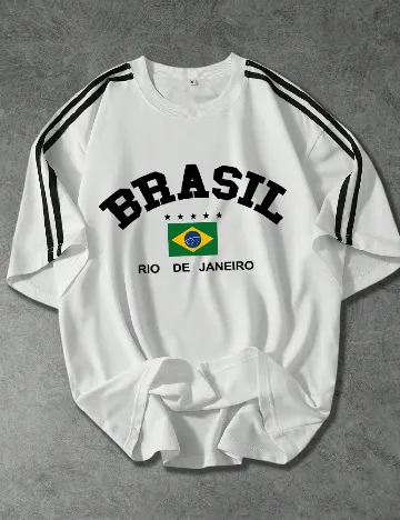 Tricou Oversize SHEIN, alb Alb