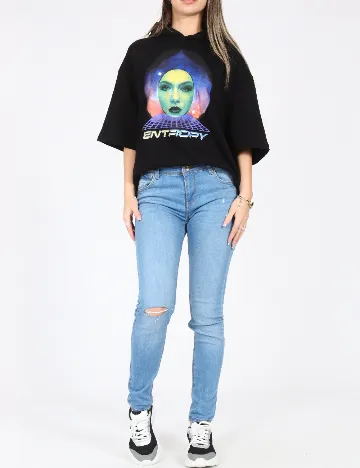 Blugi Bershka, albastru