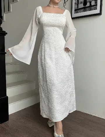 Rochie medie SHEIN, alb Alb