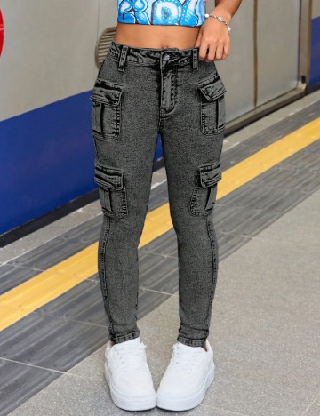 Blugi Shein Kids, gri