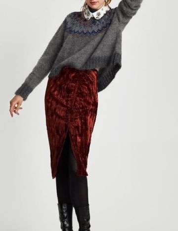 Fusta Zara, caramiziu