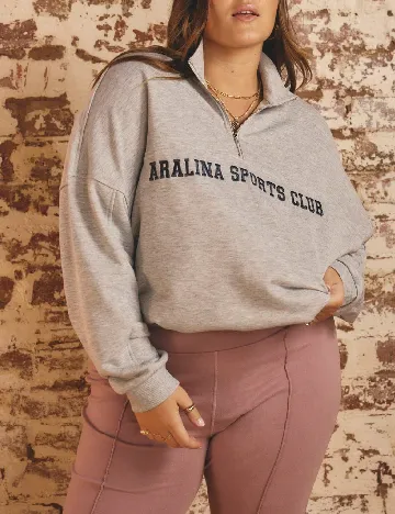Bluza Aralina Plus Size, gri Gri