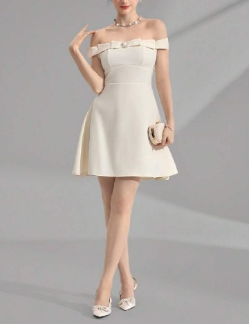 Rochie scurta SHEIN, ecru