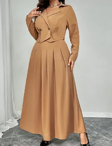 Compleu SHEIN CURVE, maro Maro