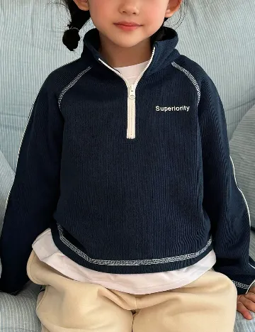 Bluza Shein Kids, bleumarin Albastru