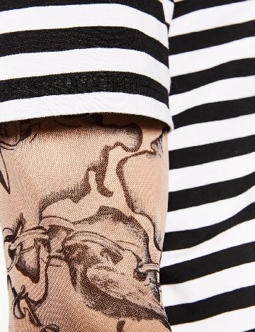 Tricou Zara, alb/negru