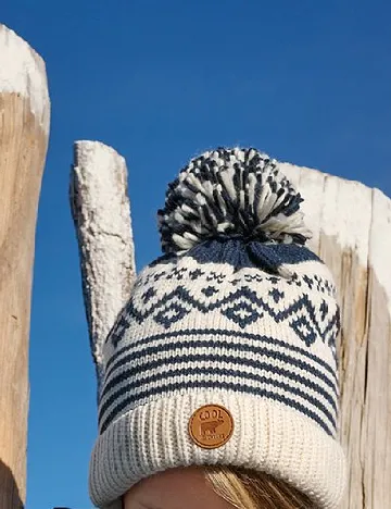 Caciula Cool Club, alb/albastru