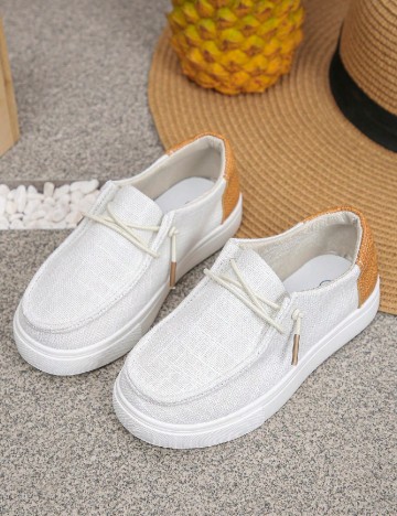 Mocasini Shein Kids, alb
