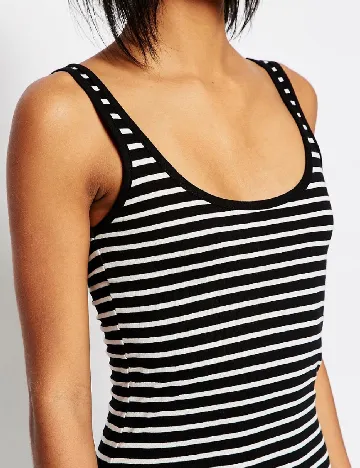 Rochie lunga Vero Moda, alb/negru