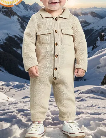 Salopeta Shein Kids, bej