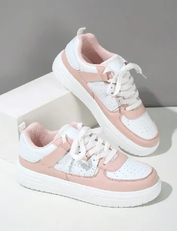 Adidasi SHEIN, alb/roz Alb