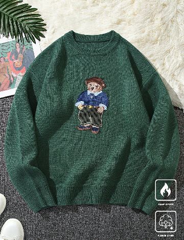 Pulover SHEIN, verde