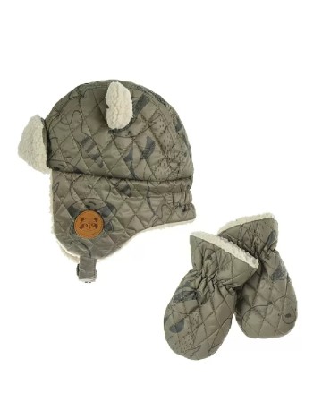 Set caciula si manusi Cool Club, verde