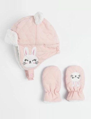 Set caciula si manusi Cool Club, roz