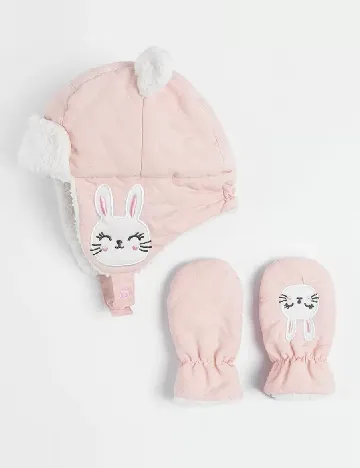 Set caciula si manusi Cool Club, roz