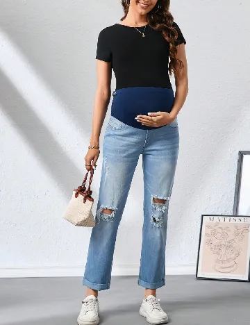 Blugi SHEIN Maternity, albastru