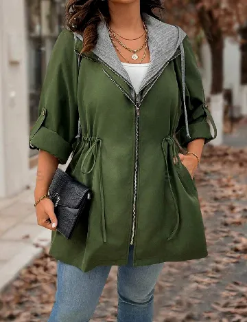 Jacheta SHEIN CURVE, verde