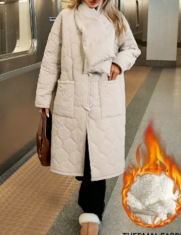 Geaca SHEIN, bej Crem