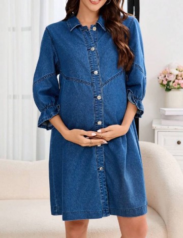 Rochie scurta SHEIN Maternity, albastru
