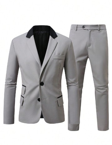 Costum SHEIN Plus Size Men, gri