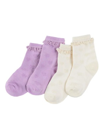 Set sosete 2 perechi Cool Club, mov/crem