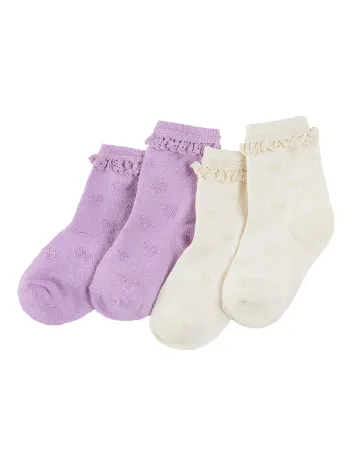 Set sosete 2 perechi Cool Club, mov/crem Crem