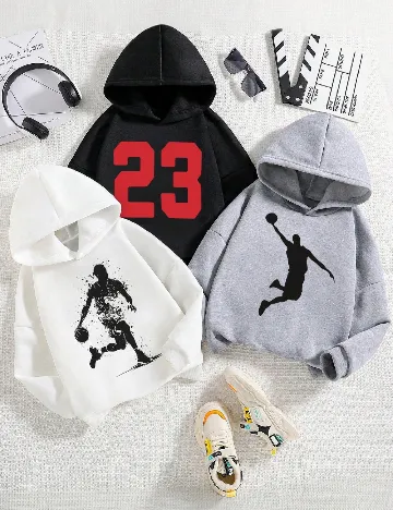 Set Hanorace 3 bucati Shein Kids, mix culori Mix culori