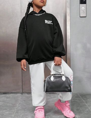 Hanorac Shein Kids, negru