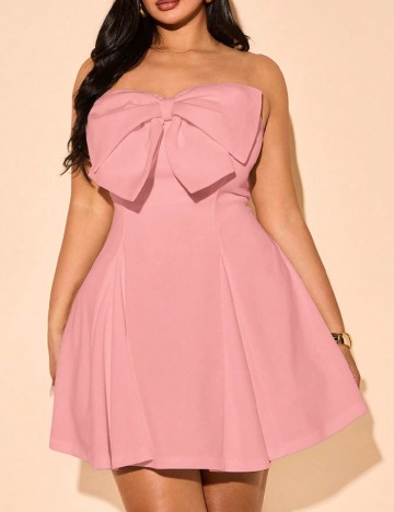 Rochie scurta SHEIN CURVE, roz